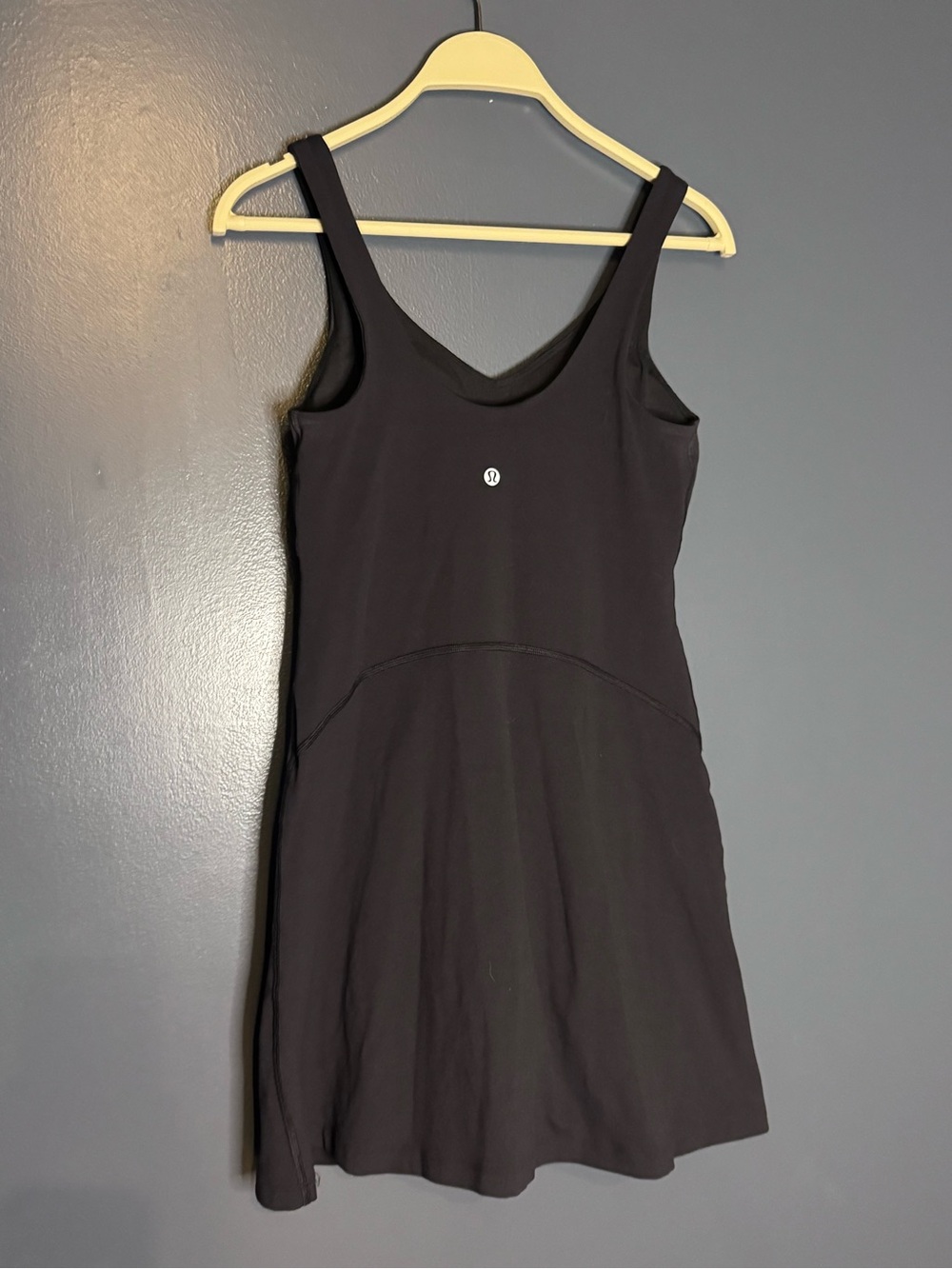 lululemon athletica Black Athletic Tank Dress Size 6 Sporty Skort EUC Tennis run
